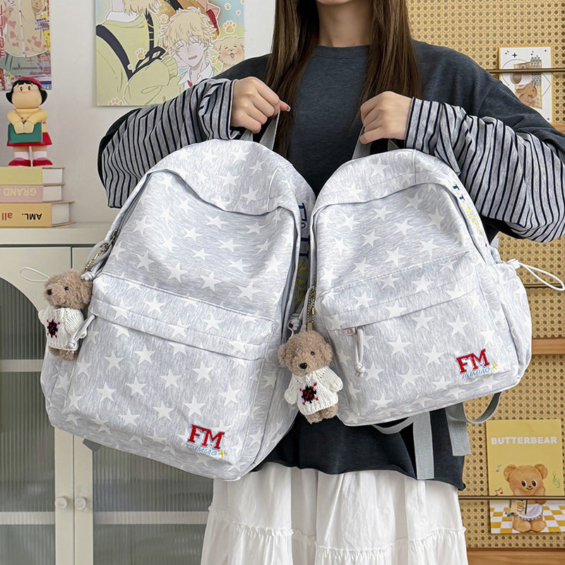 Fun Star-Patterned Casual Backpack LoungeYard — product view 1