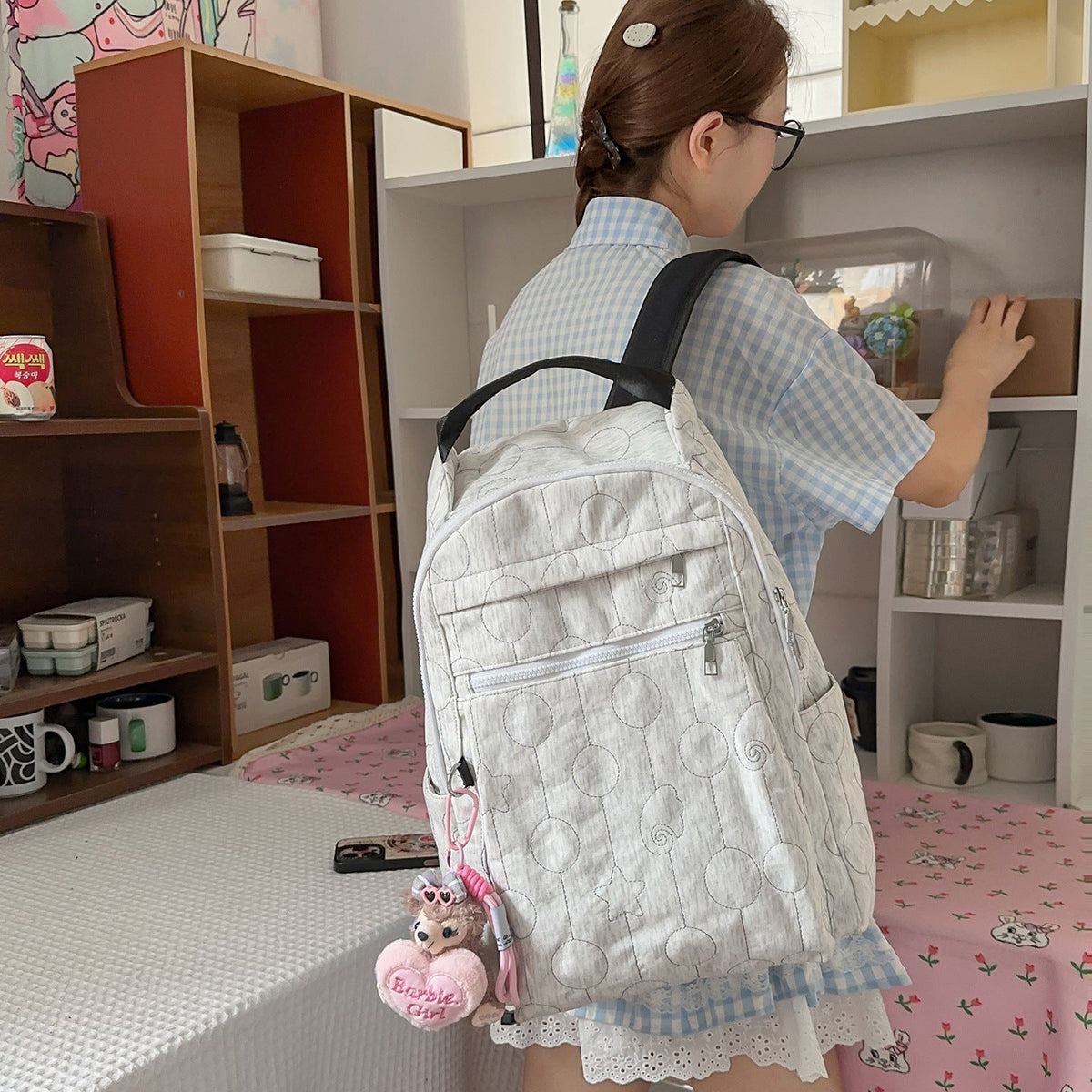 Quilted Multi-Functional Backpack LoungeYard — product view 1