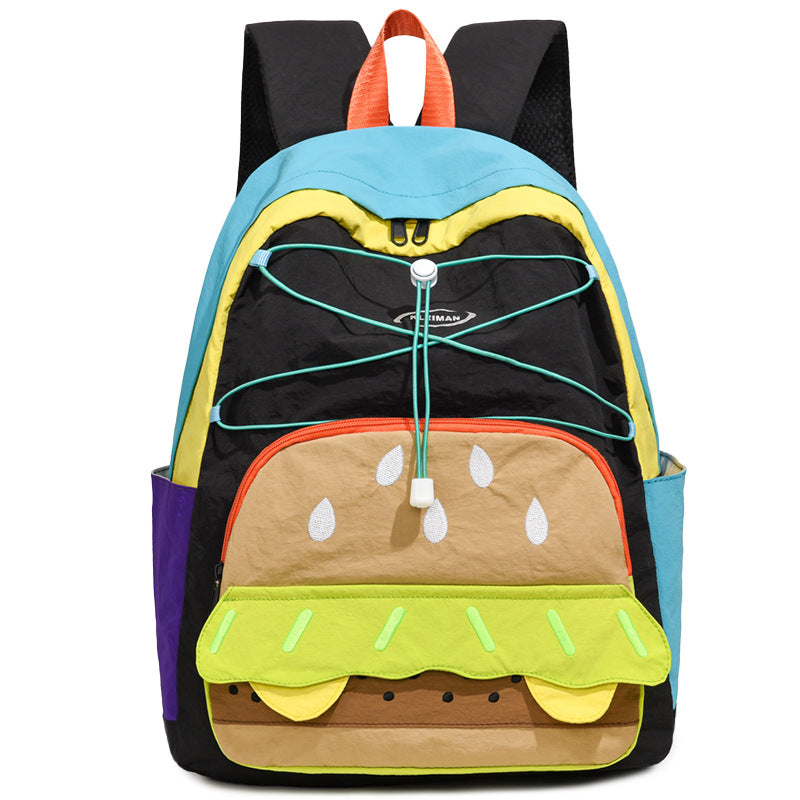 Whimsical Hamburger Design Backpack — product view 2
