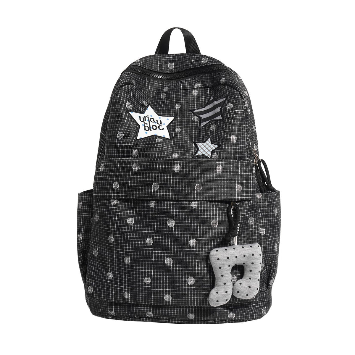 Polka Dot Patterned Casual Backpack LoungeYard — product view 5