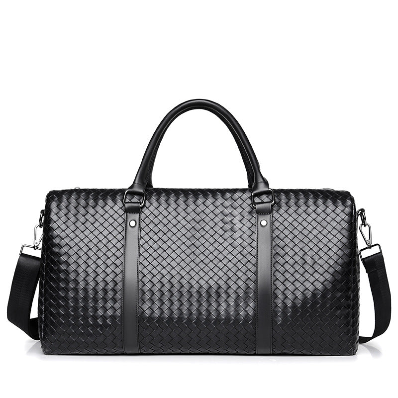 Elegant Braided Leather Duffel Bag LoungeYard — product view 6