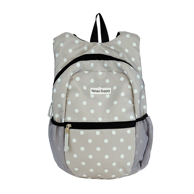 Playful Polka Dot Patterned Backpack LoungeYard — product view 5