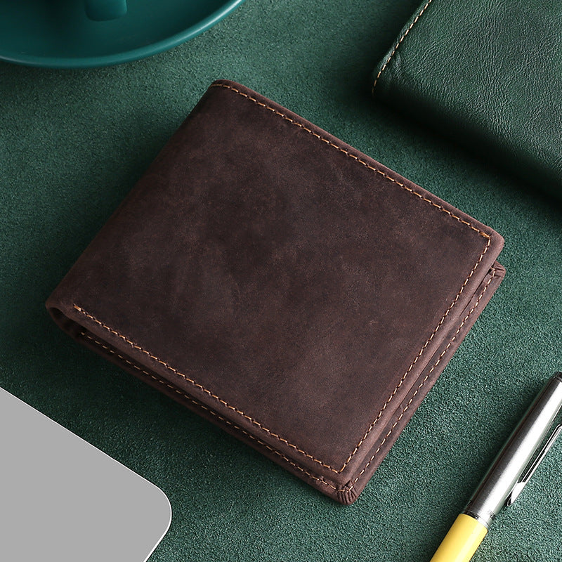 Premium Leather Bi-Fold Coin Wallet — product view 3