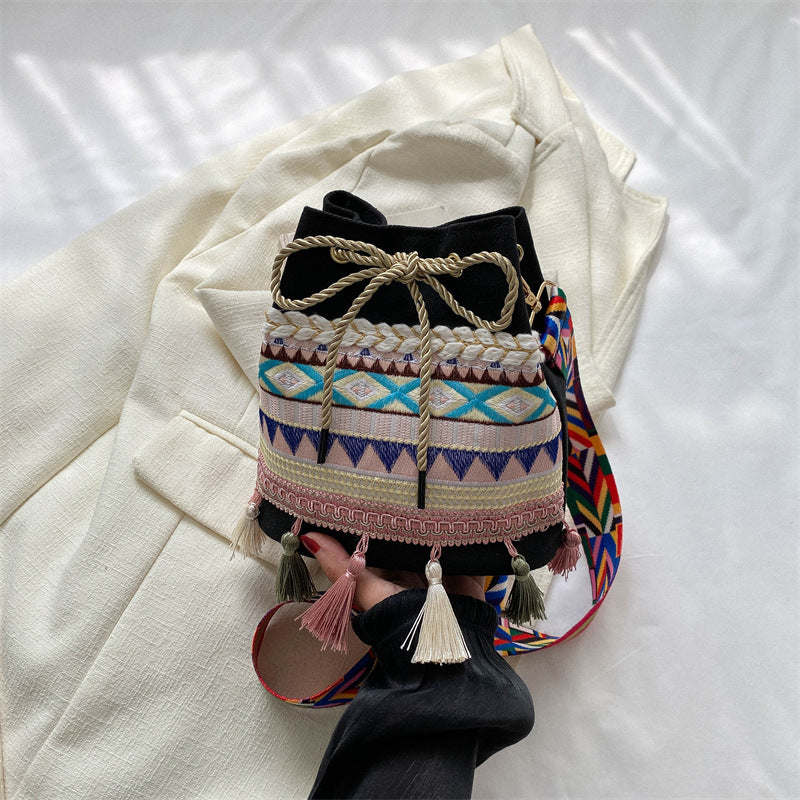 Embroidered Festival Drawstring Bag — product view 7