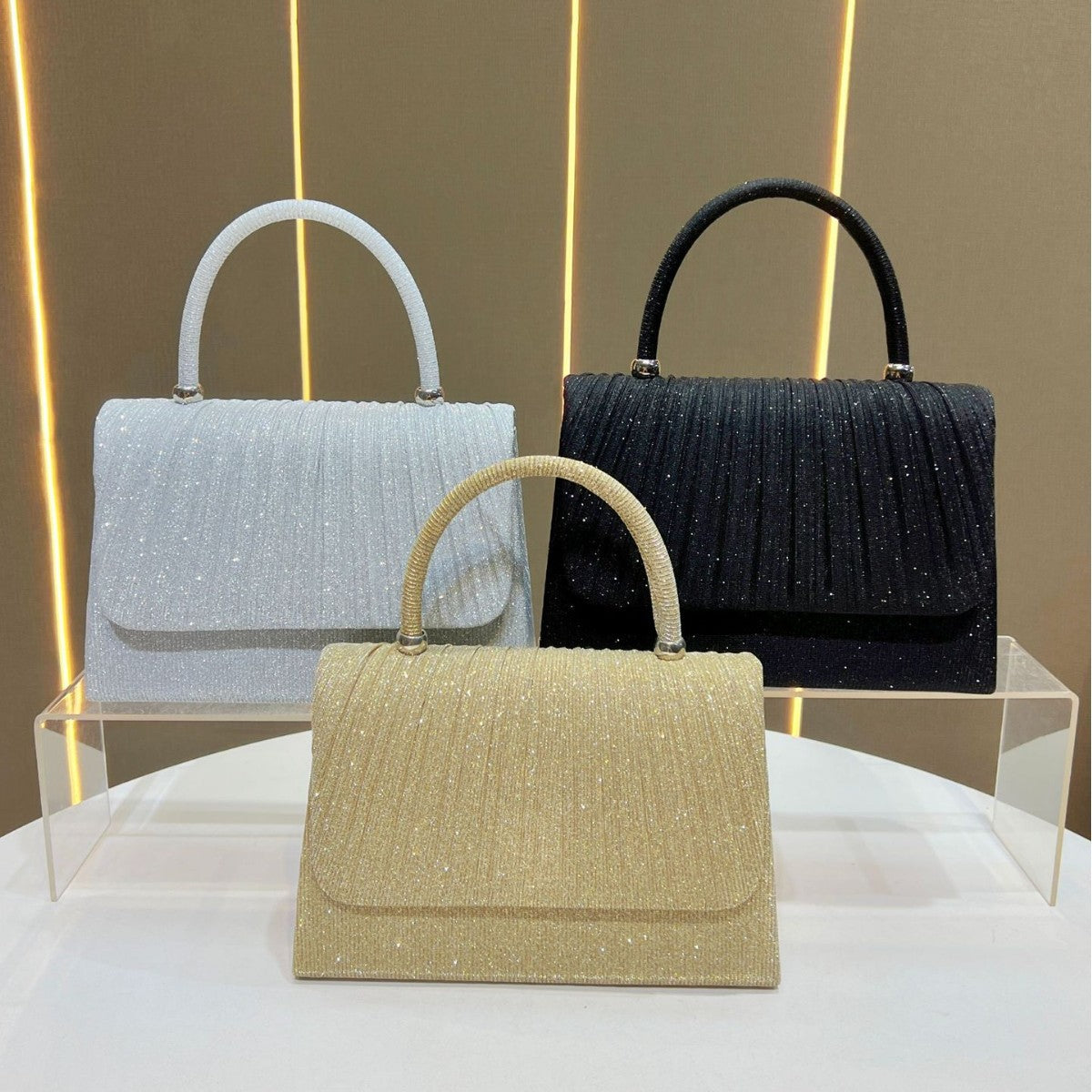 Pleated Evening Handbag — product view 4