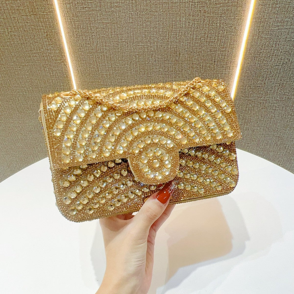Glamorous Crystal-Embellished Evening Clutch — product view 6