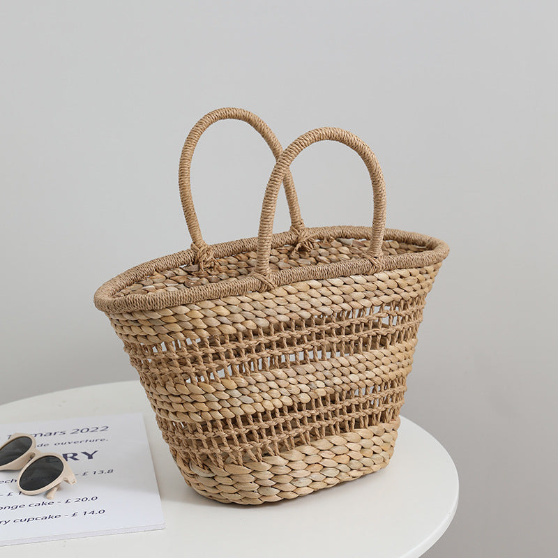 Handmade rattan bag with a removable lining insert LoungeYard — product view 3