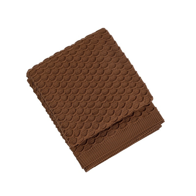 Cozy Knitted Throw Blanket LoungeYard — product view 5