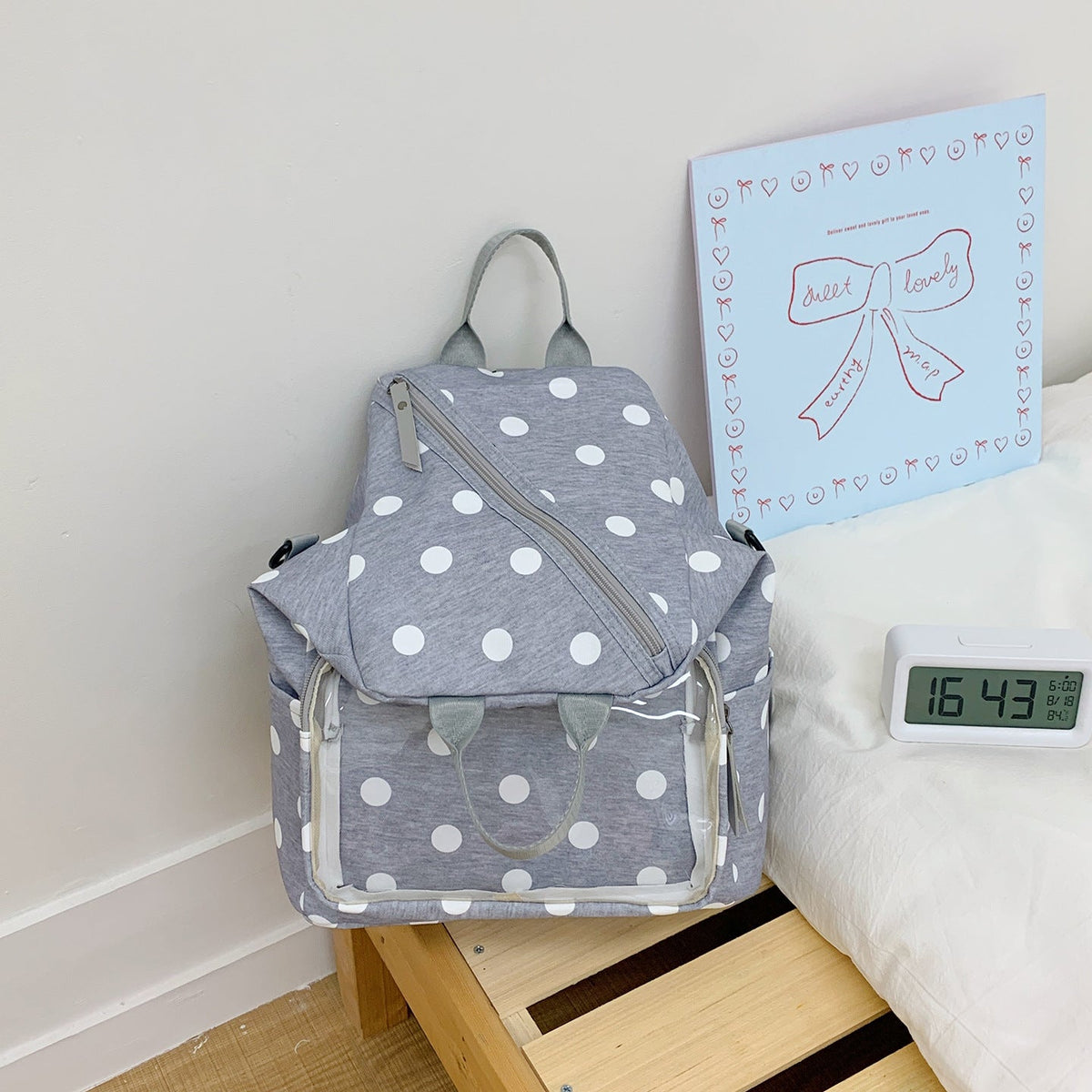 Cute Patterned Casual Backpack LoungeYard — product view 7