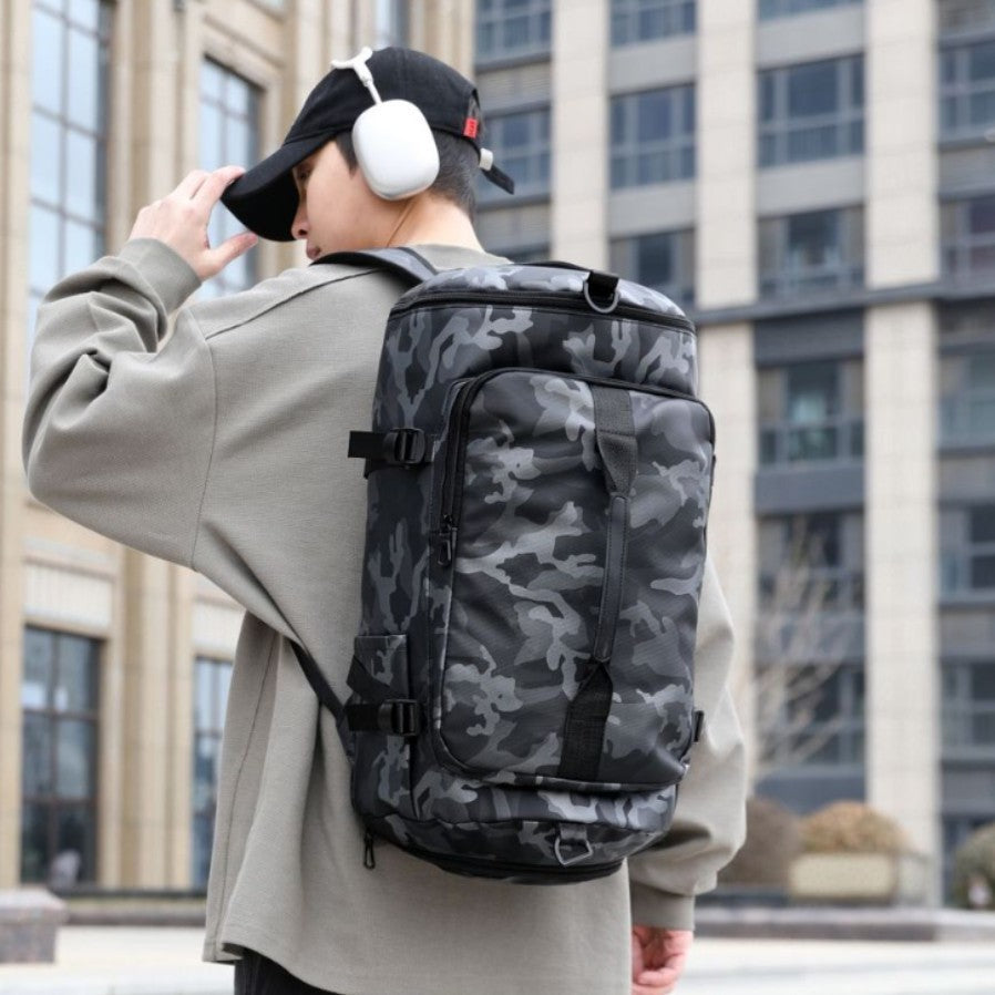 Versatile Camouflage Backpack LoungeYard — product view 1