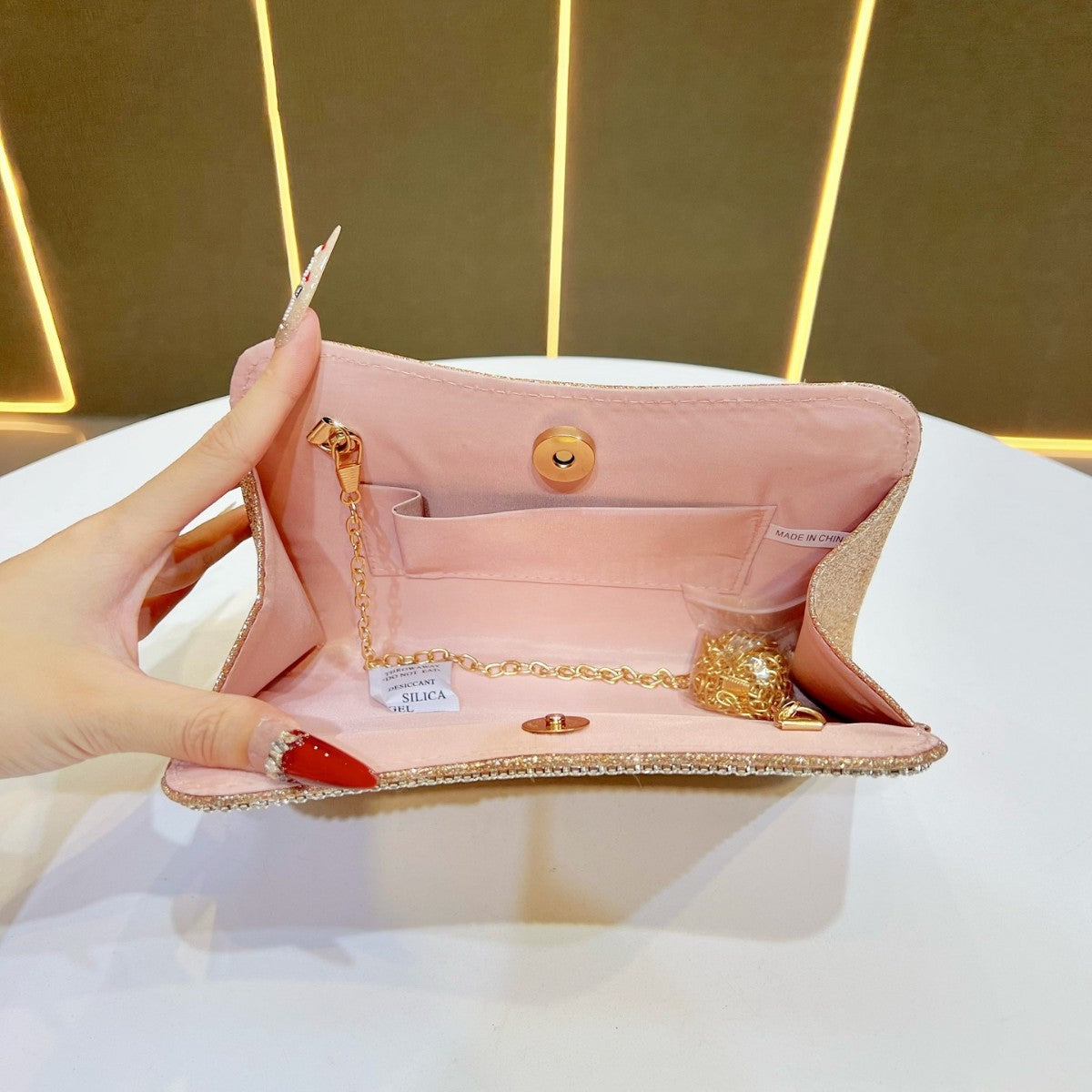 Sparkling Crystal-Trim Clutch — product view 3