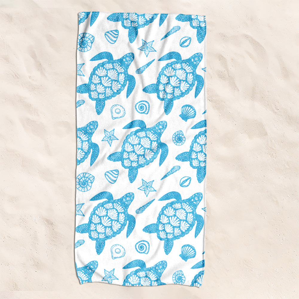 Beach towel with creative turtle pattern LoungeYard — product view 6