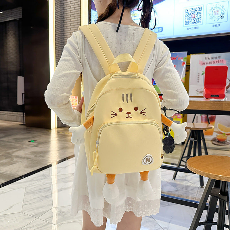 Plush Cat-Themed Backpack LoungeYard — product view 1