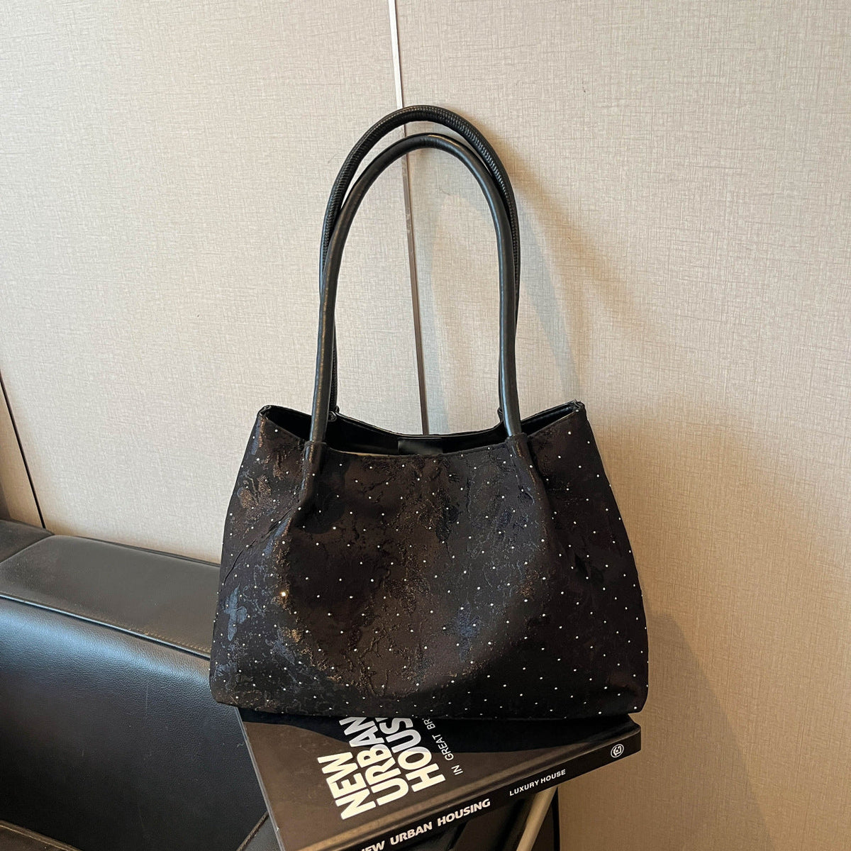 Stylish Metallic-Accented Handbag — product view 1