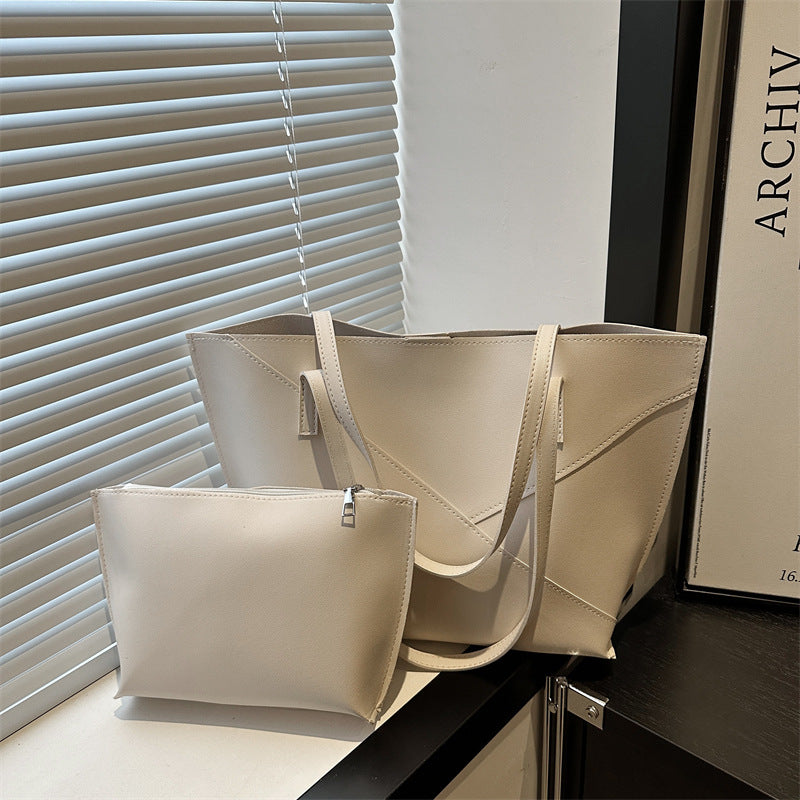 Structured Leather Tote Bag — product view 2