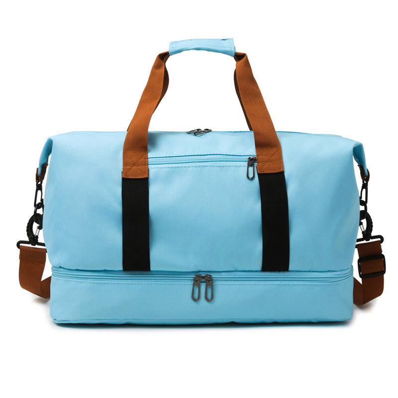 Sporty travel bag with sturdy carrying handles and adjustable shoulder strap LoungeYard — product view 7