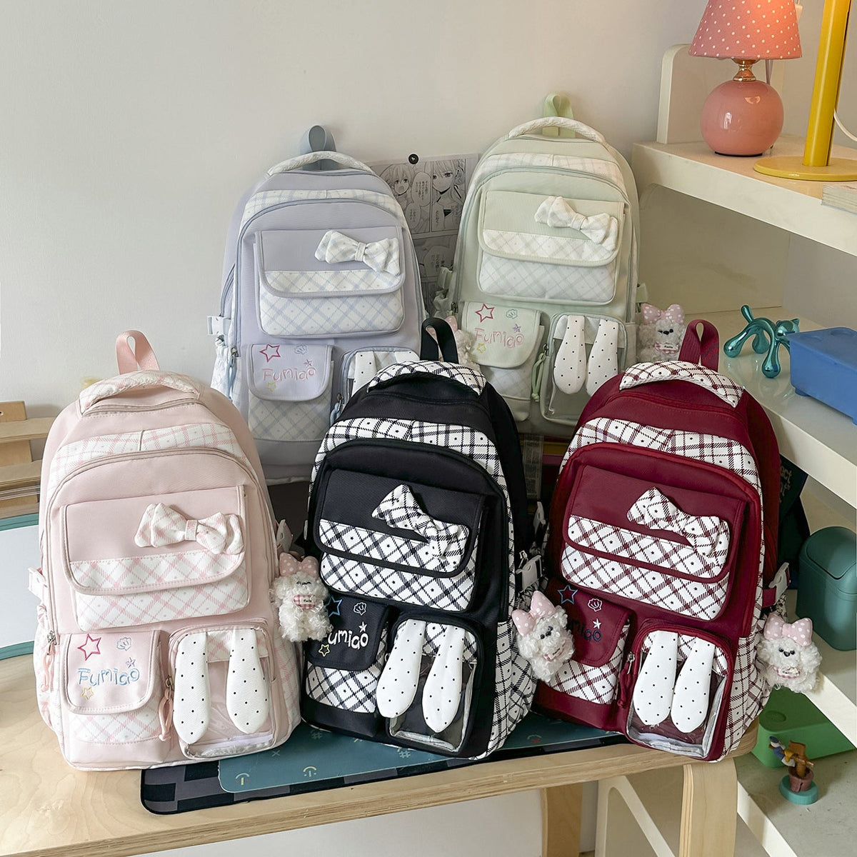 Playful Bunny Ear Backpack LoungeYard — product view 4