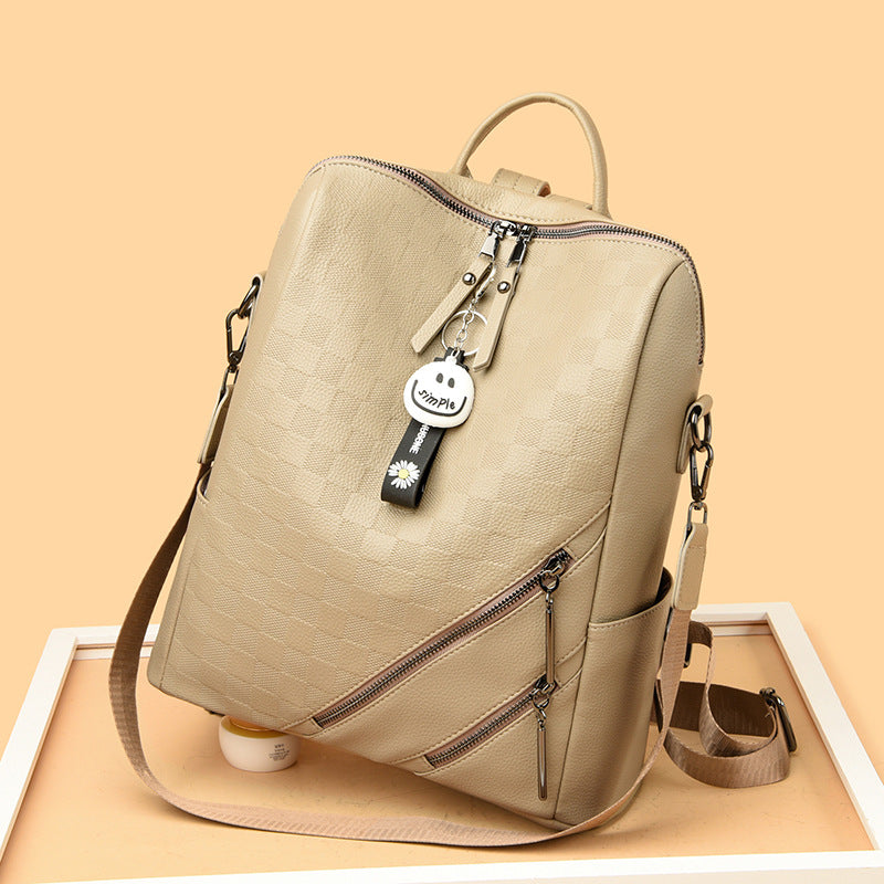 Checkered Pattern Stylish Backpack LoungeYard — product view 1