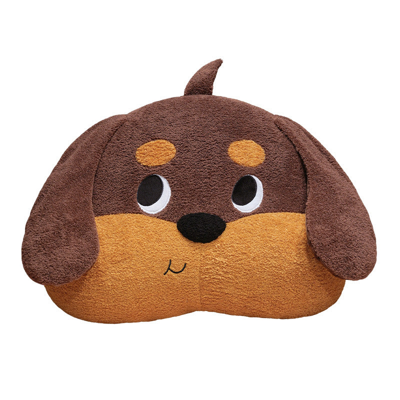 Large soft plush dog pillow as a back and decorative pillow — product view 3