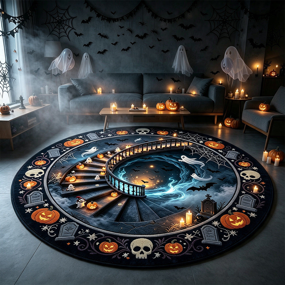 Halloween-Themed Round Area Rug Bowlift — product view 4