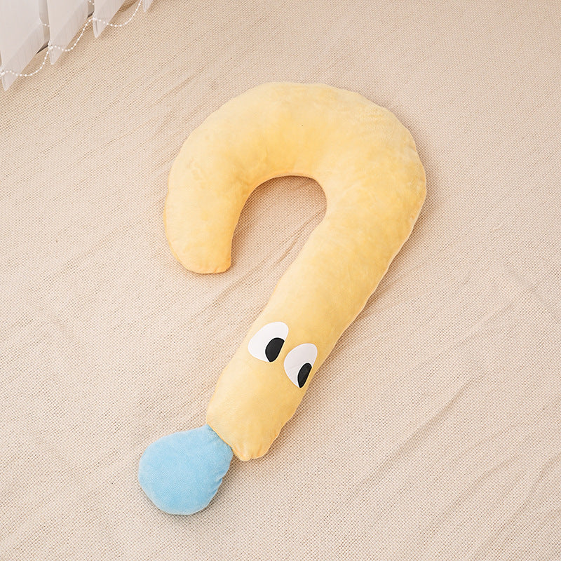 Plush Ergonomic Question-Mark Travel Neck Pillow LoungeYard — product view 7