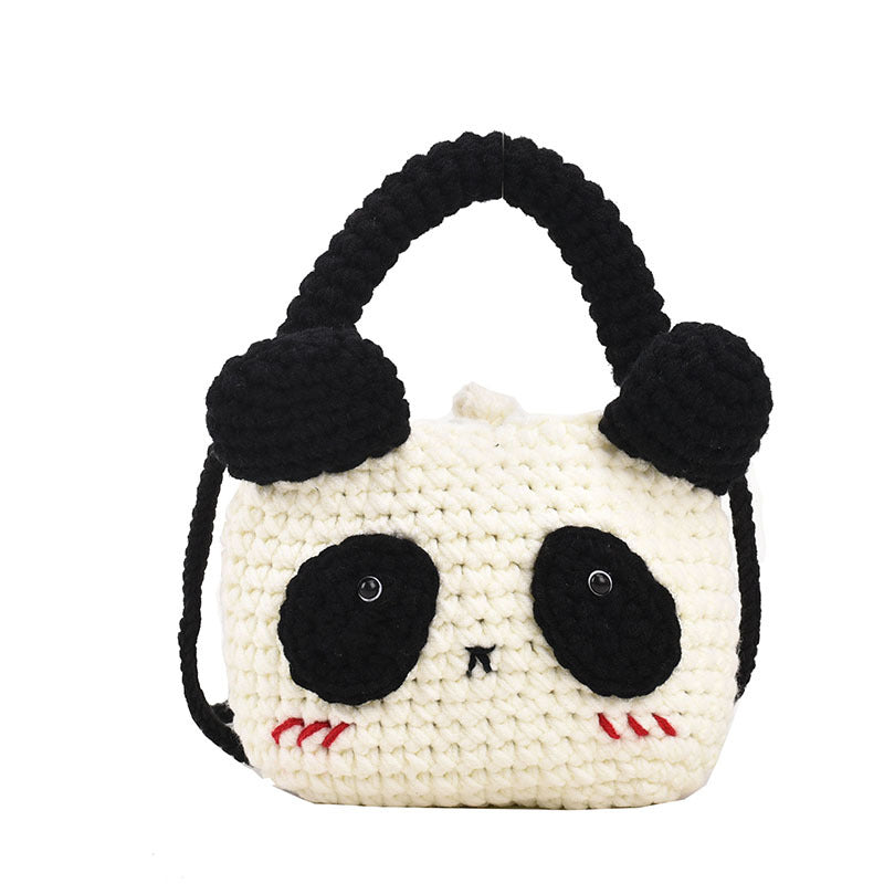 Cute Panda-Themed Crochet Mini Handbag — product view 5