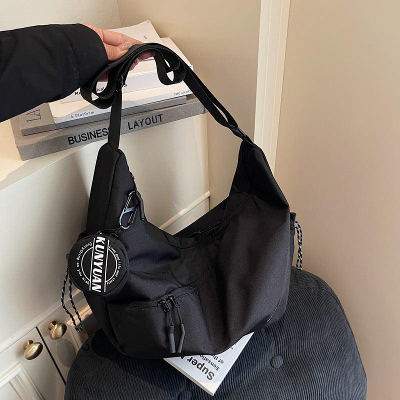 Multi-Pocket Functional Hobo Bag LoungeYard — product view 1