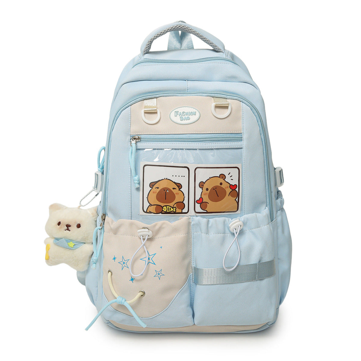 Cartoon Character Print School Backpack LoungeYard — product view 1