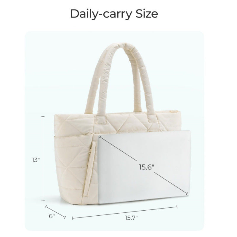 Stylish quilted tote bag LoungeYard — product view 2