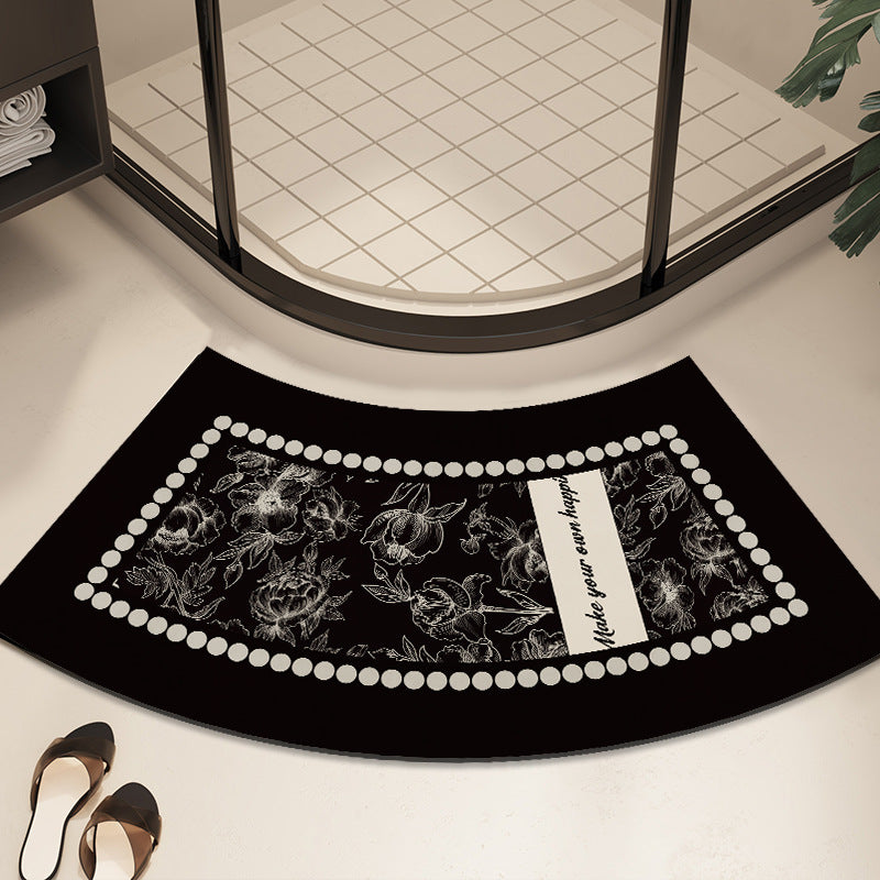 Curved Water-Absorbent Bathroom Mat — product view 1