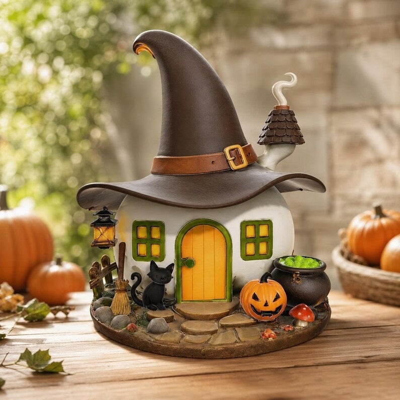 Whimsical Witch Hat House Decoration Bowlift — product view 3