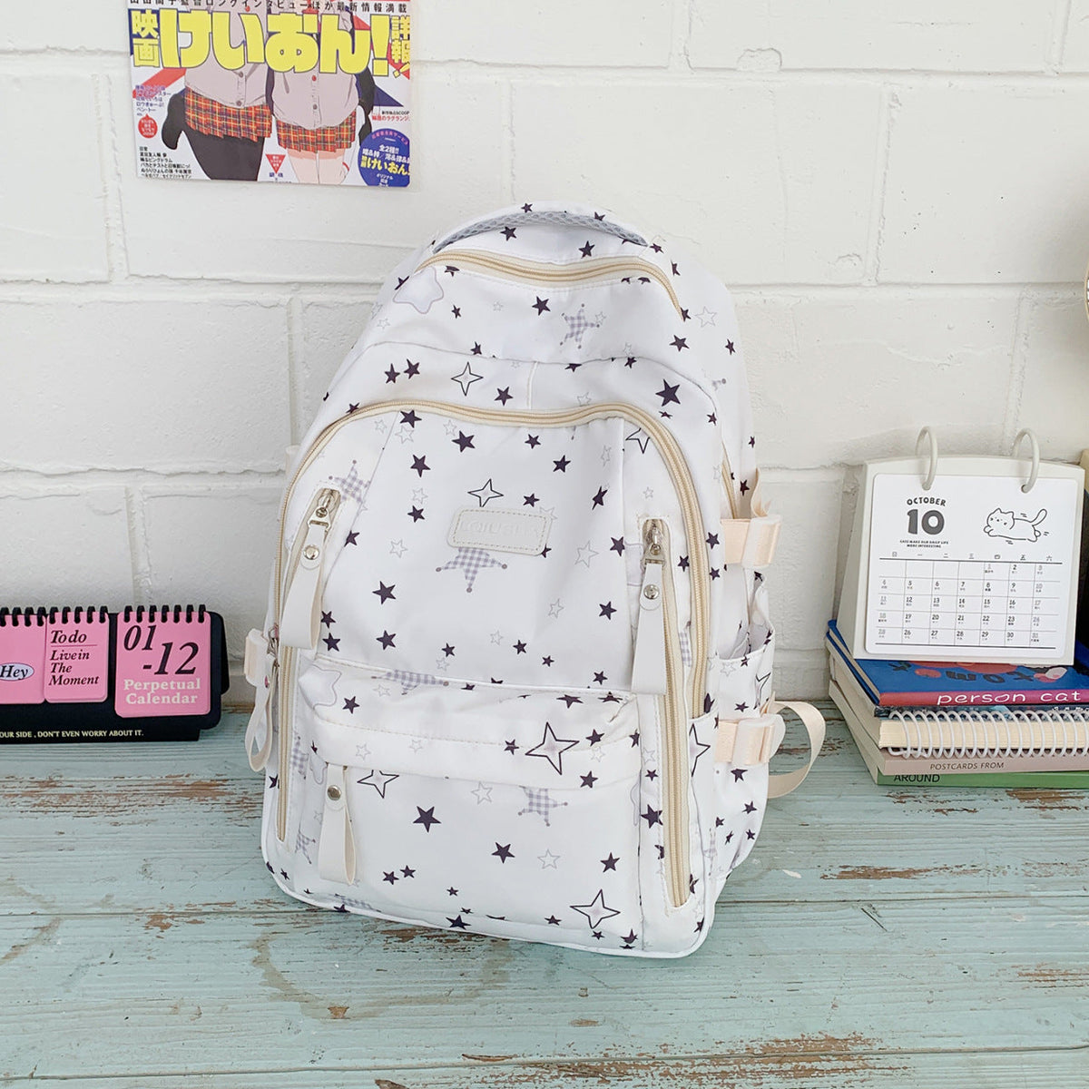 Star-Patterned Durable Backpack — product view 3