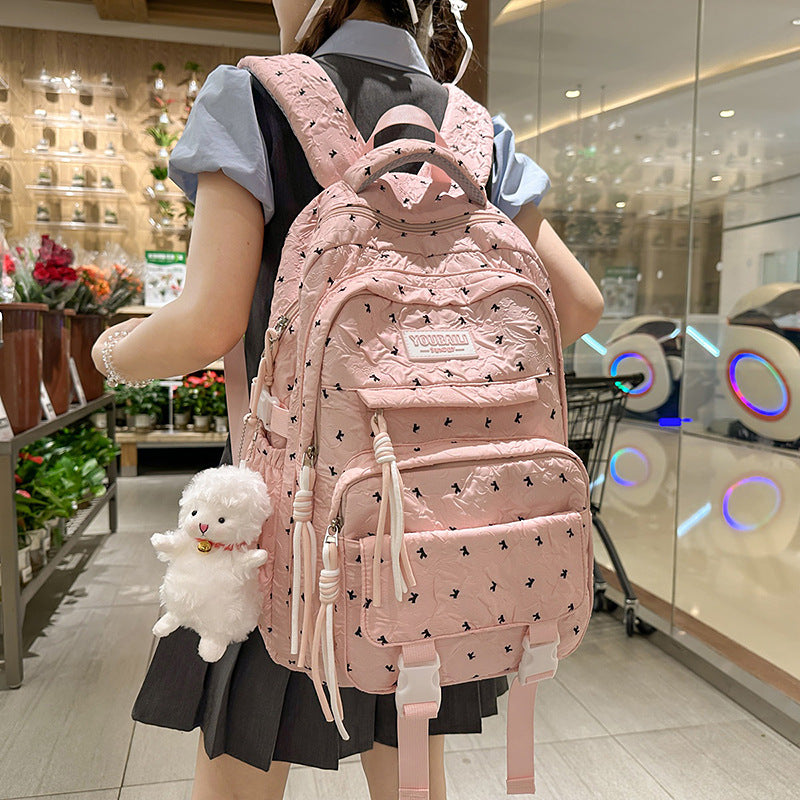 Quilted Multi-Pocket Backpack LoungeYard — product view 1
