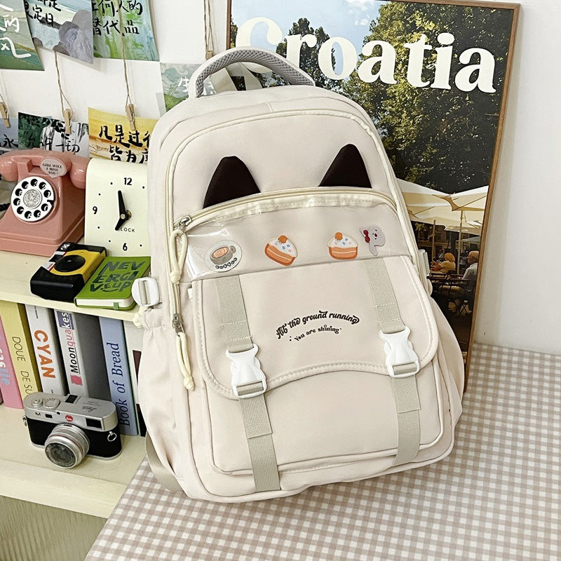 Cute Cat-Ear Backpack LoungeYard — product view 7