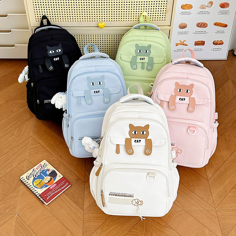 Playful Cat-Themed School Backpack LoungeYard — product view 4