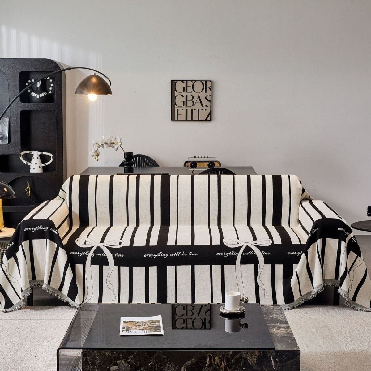 Elegant Textured Sofa Throw — product view 2