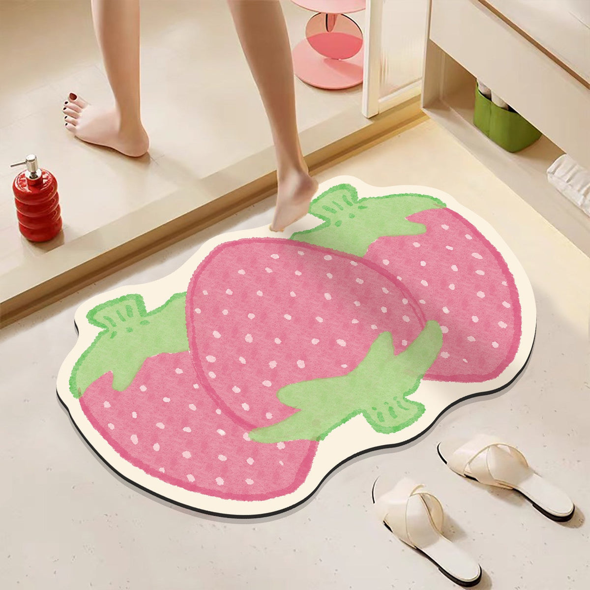 Cartoon Fruit-Themed Bath Mat — product view 3