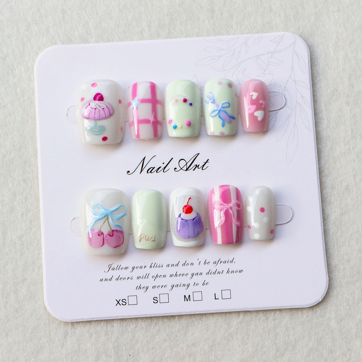 Whimsical Dessert-Inspired Press-On Nail Art — product view 4