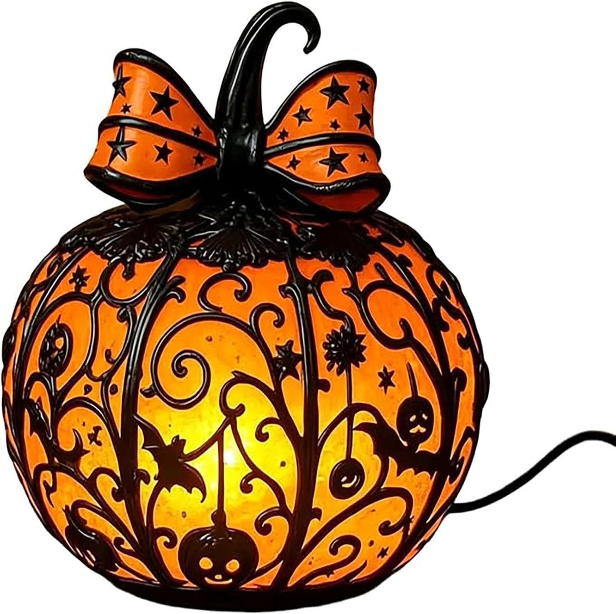 Decorative Pumpkin Lantern Bowlift — product view 1