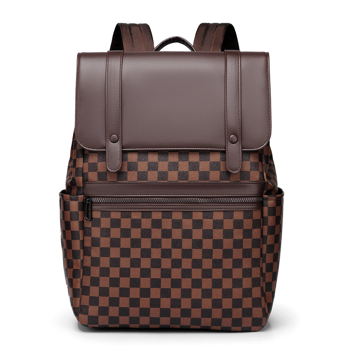 Modern Checkered Pattern Backpack LoungeYard — product view 2