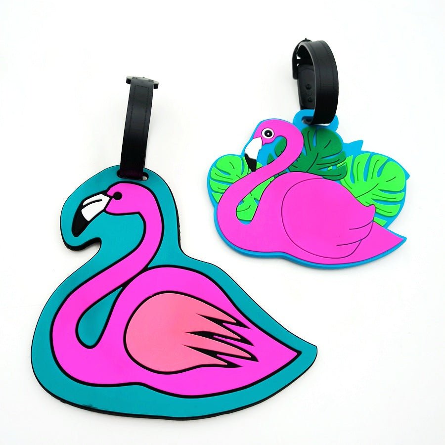 Tropical Flamingo Luggage Tag LoungeYard — product view 1