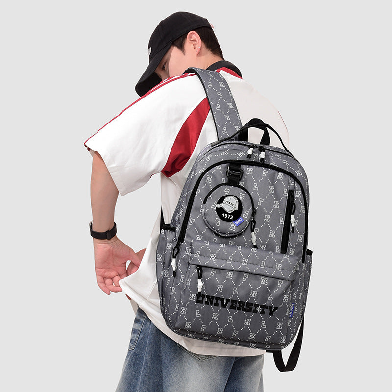 Multifunctional Geometric Patterned Backpack LoungeYard — product view 3