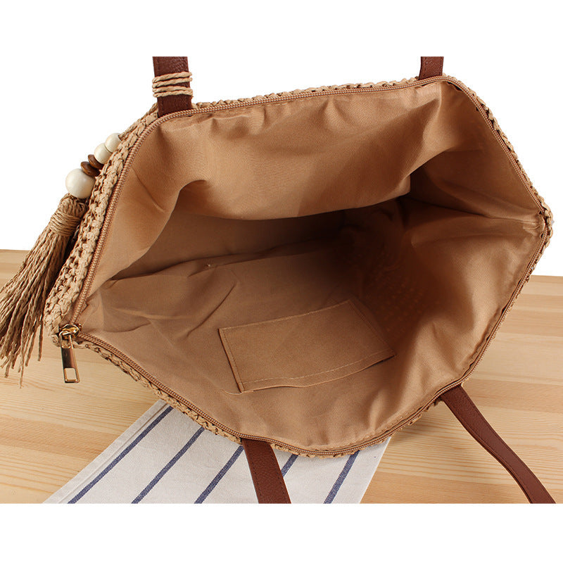 Handcrafted Beach Bag with Adjustable Straps LoungeYard — product view 3