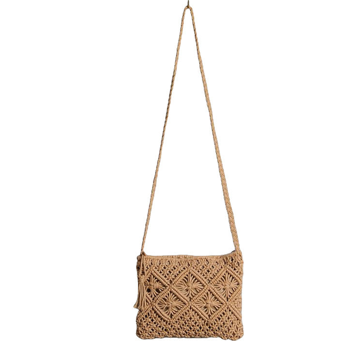 Handmade Macrame Shoulder Bag LoungeYard — product view 4
