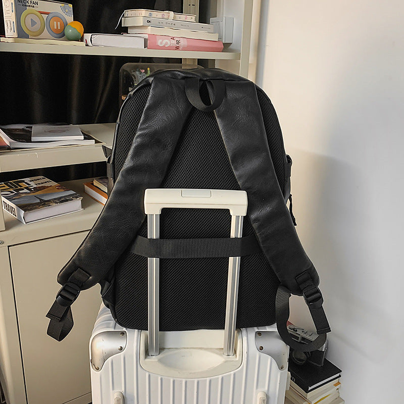 Premium Leather Laptop Backpack LoungeYard — product view 4