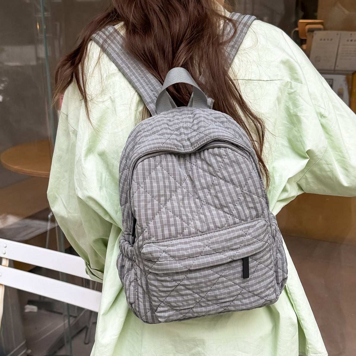 Quilted Multi-Compartment Backpack LoungeYard — product view 3