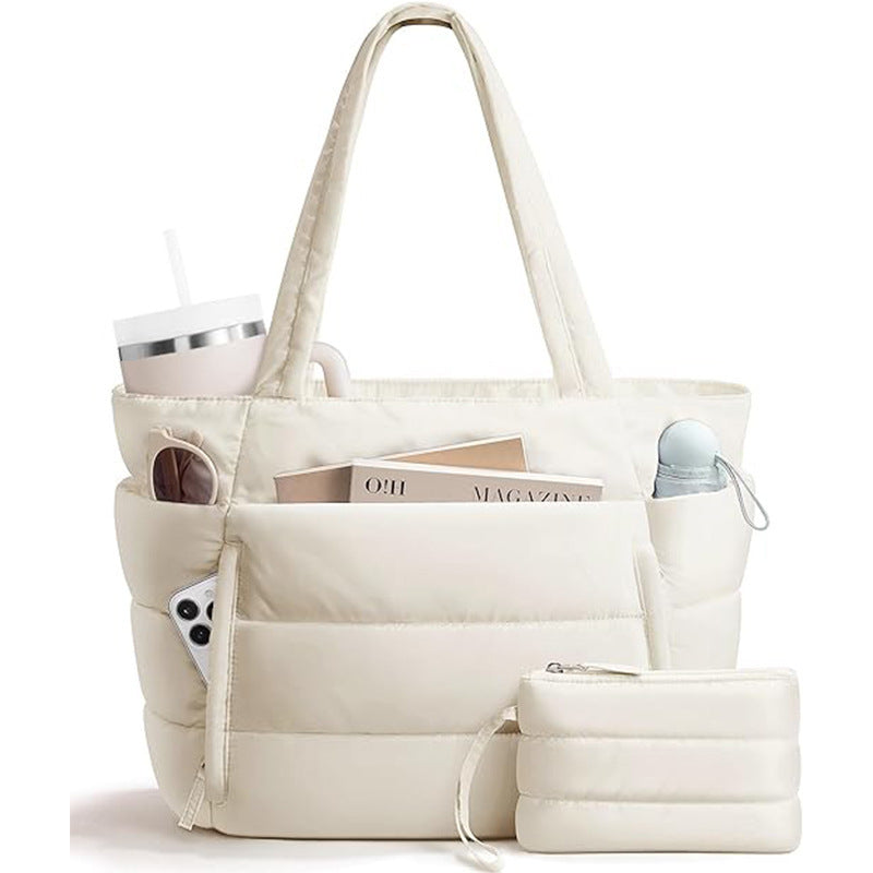 Fashionable everyday tote bag with multiple storage LoungeYard — product view 3