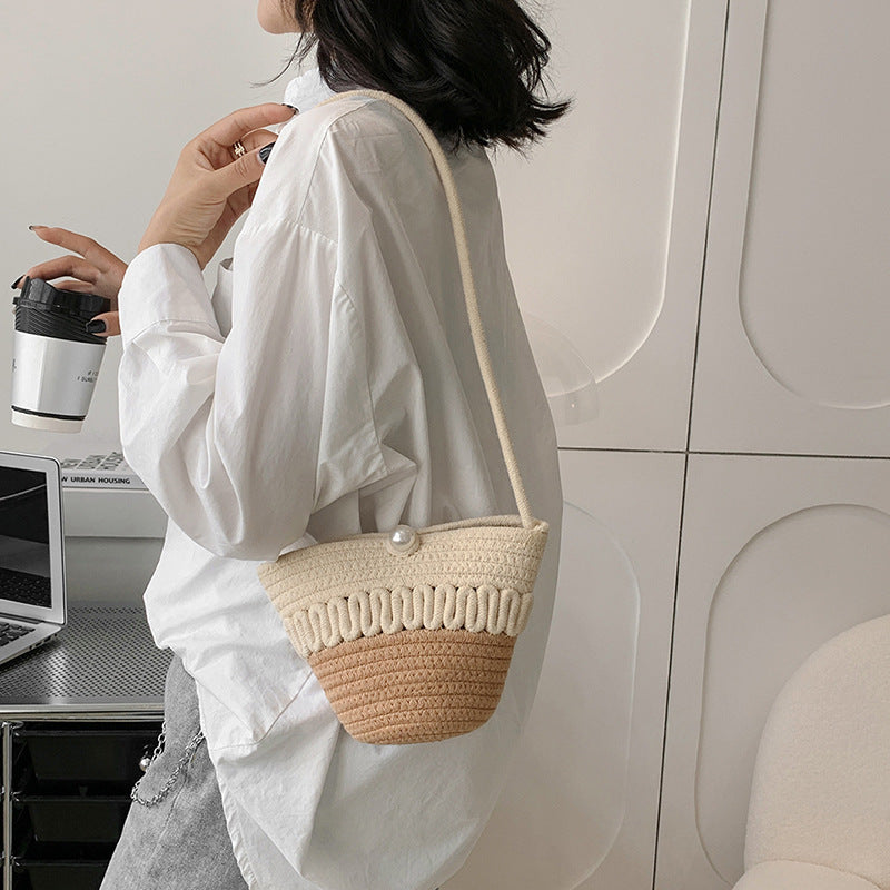 Playful Crossbody Bag Made of Braided Material LoungeYard — product view 3