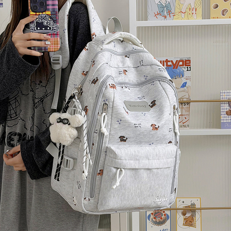 Playful Dog-Themed School Backpack LoungeYard — product view 1