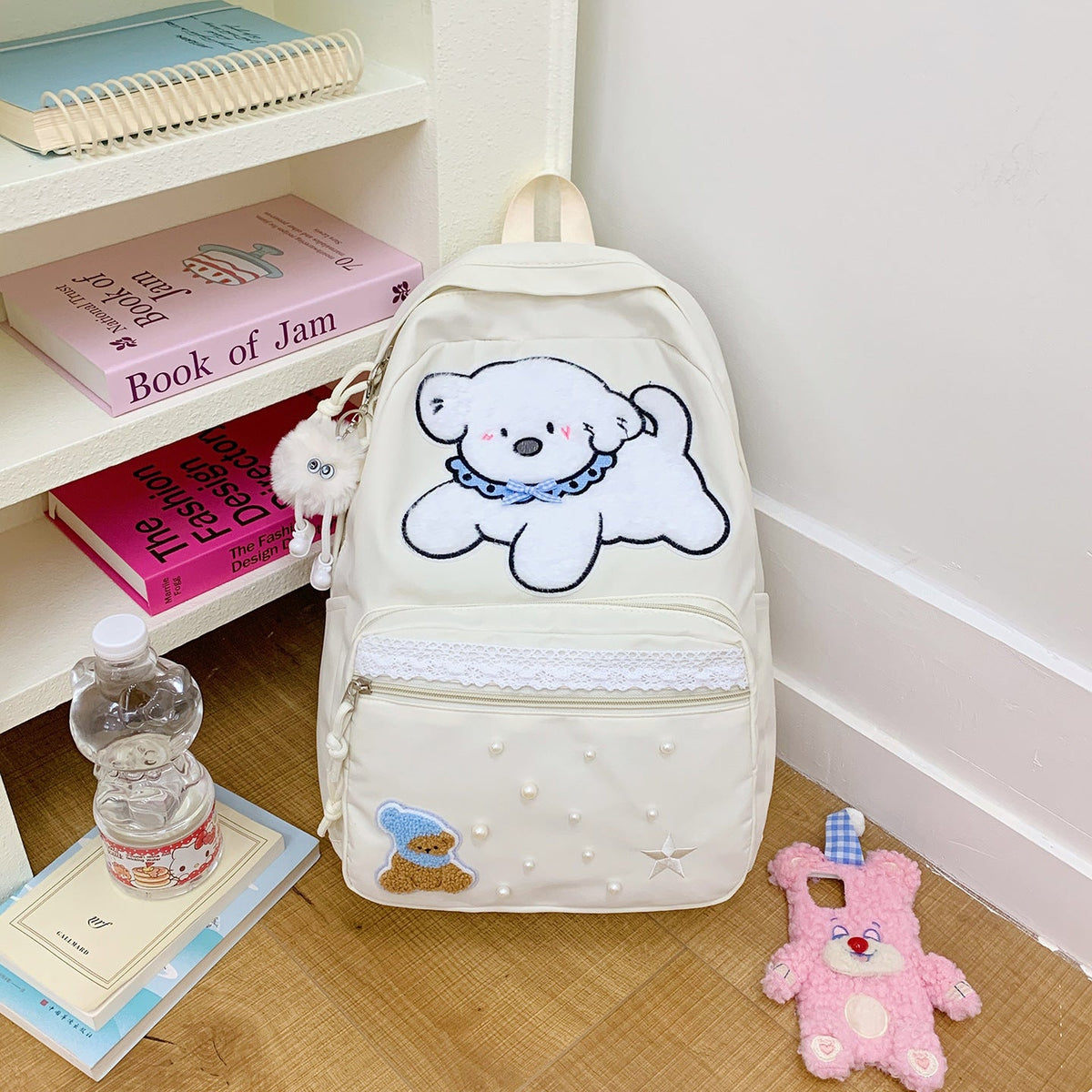 Cute Cartoon Character Print Backpack LoungeYard — product view 7